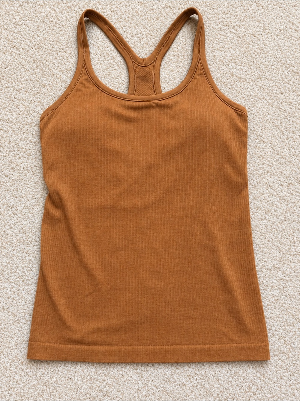 lululemon athletica Ribbed Racerback Tank — Burnt Orange